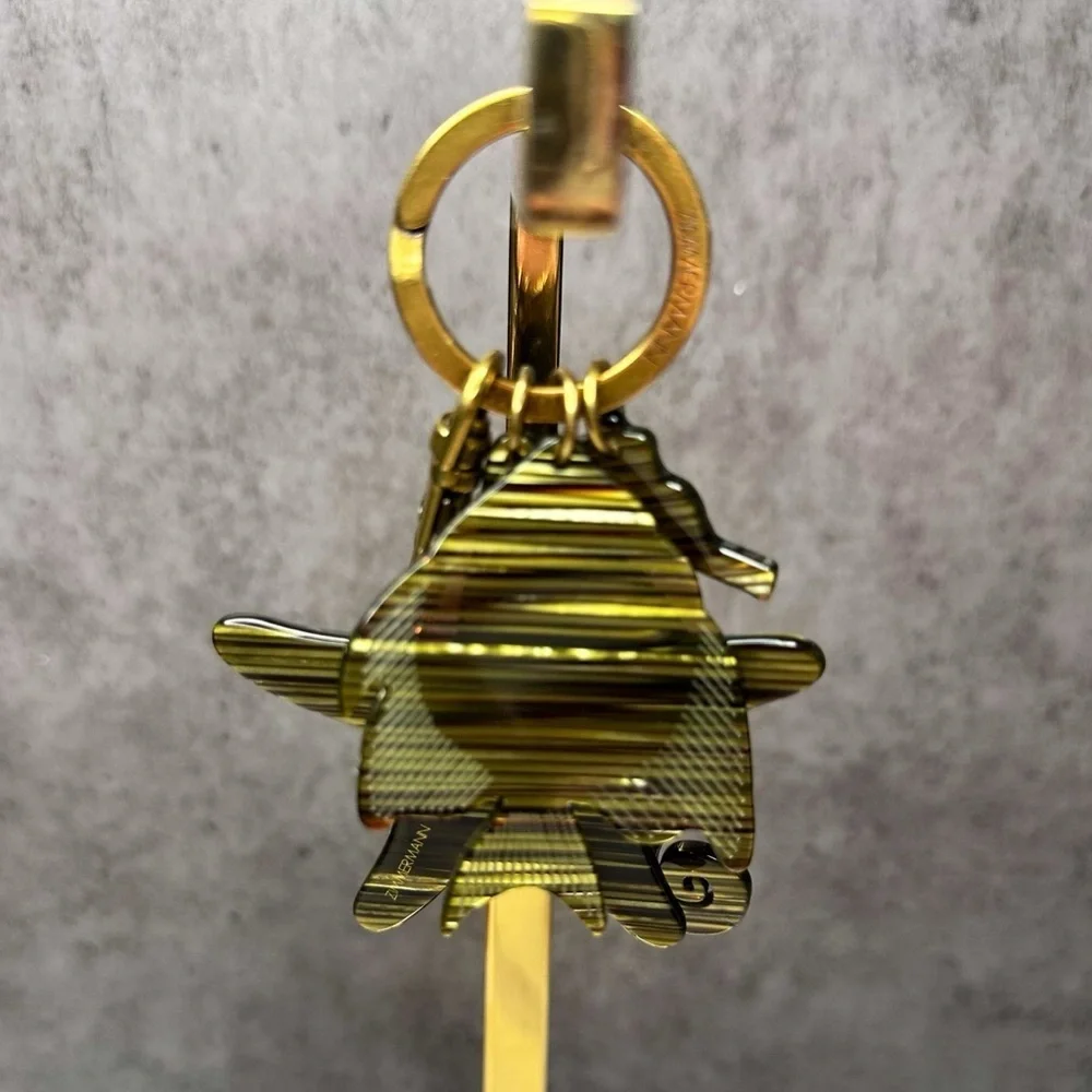 Zimmermann Beach Charm Gold Tone Acetate Keychain